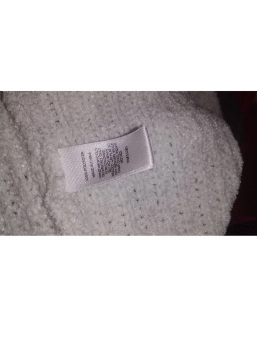 Express Cream V-Neck Ribbed Knit Sweater - Picture 3 of 3